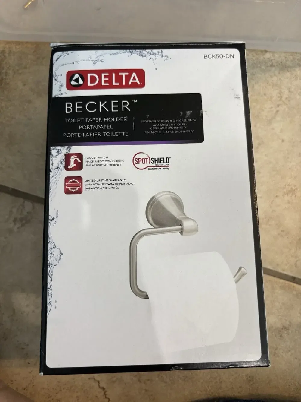 Delta Becker BCK50-DN Toilet Paper Holder Replacement Missing Mount Bracket